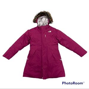 The North Face Youth Girls Long Goose Down  Parka Jacket Coat Size Medium
